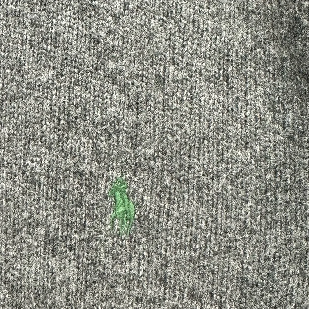 POLO RALPH LAUREN 100% Lambswool 1/4 Zip Sweater Gray Mens Size XXL New With Tag